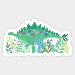 Floral dinosaur Sticker